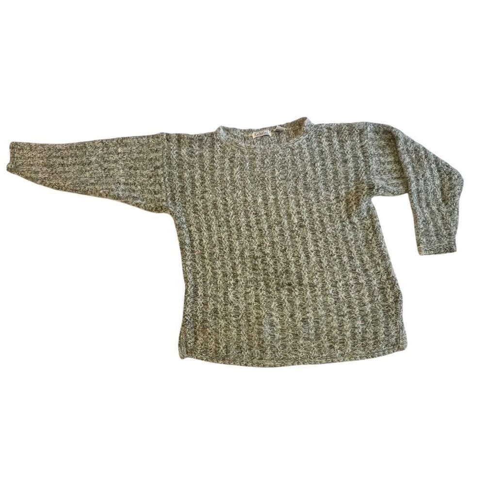 Vintage Gallagher Mohair Silk Blend Marled Sage Sweater